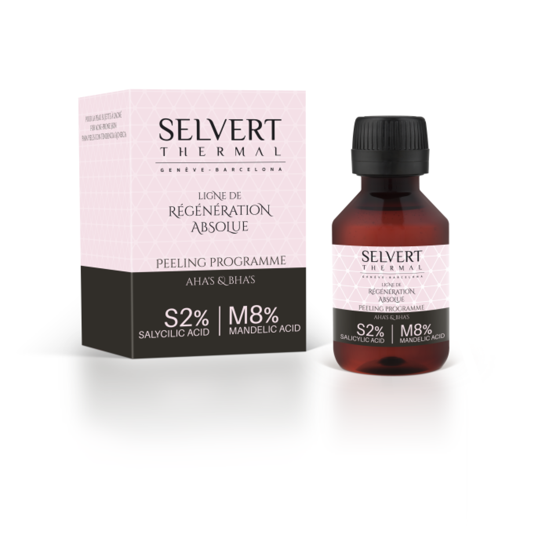 <p>La sinergia di Acido Salicilico con azione astringente, antimicrobica e cheratolitica, e Acido Mandelico per neutralizzare l&rsquo;eccesso di sebo nei follicoli, sar&agrave; utilizzata nei trattamenti Acne e pelli impure.</p>
