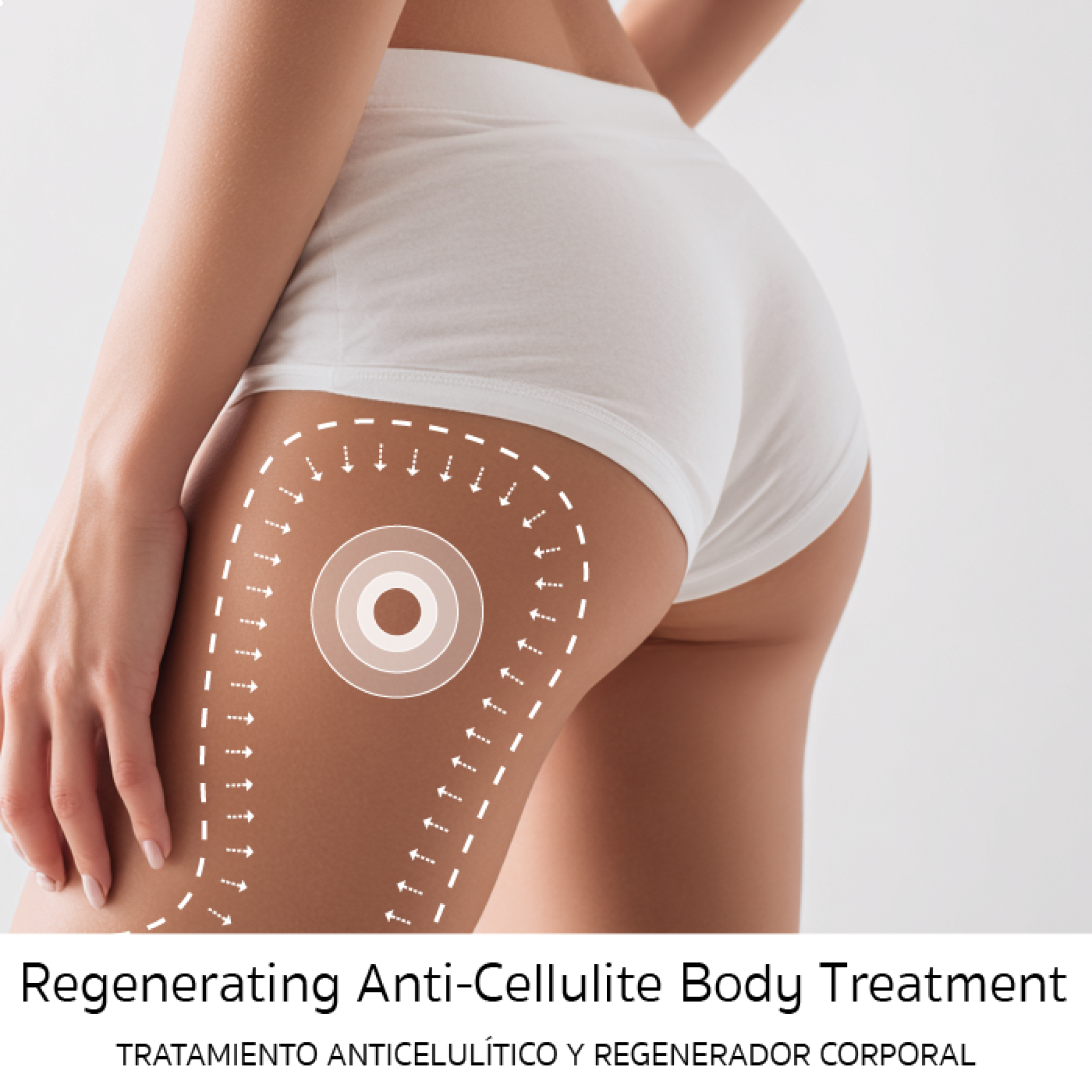 <ul>
<li>Reducir la celulitis (blanda, edematosa y dura).</li>
<li>Reducir la grasa local y generalizada.</li>
<li>Mejora la circulaci&oacute;n de retorno, acci&oacute;n descongestiva y antiinflamatoria.</li>
<li>Acci&oacute;n bloqueadora del almacenamiento de los adipocitos.</li>
<li>Reduce el grosor del tejido conjuntivo y reestructura el tejido circundante.</li>
<li>Favorece lip&oacute;lisis, la circulaci&oacute;n sangu&iacute;nea y linf&aacute;tica.</li>
<li>Favorece la eliminaci&oacute;n de l&iacute;quidos. Reduce volumen y remodela.</li>
<li>Aportar antioxidantes para estimular el metabolismo, as&iacute; como, la hidrataci&oacute;n, nutrici&oacute;n, elasticidad y flexibilidad de la piel corporal.</li>
<li>Propiedades regeneradoras, reparadoras, cicatrizantes.</li>
<li>Mejorar el aspecto de la piel.</li>
</ul>