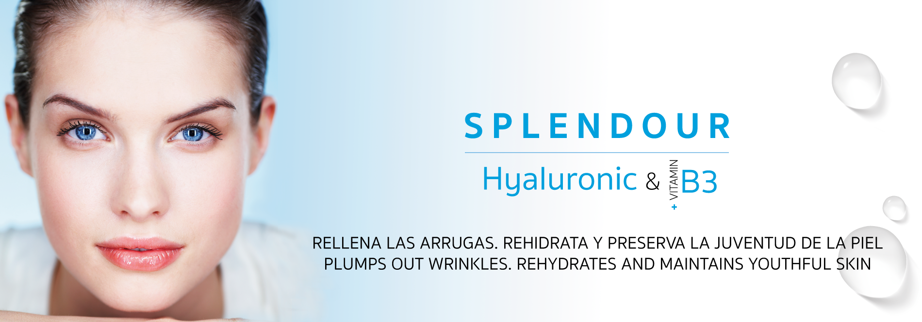 SPLENDOUR <p style="text-align: center;"><strong>PLUMPS OUT WRINKLES. REHYDRATES AND MAINTAINS YOUTHFUL SKIN</strong></p>
<p style="text-align: center;">&nbsp;</p>
<p style="text-align: center;">Extraordinary anti-ageing line with high redensifying and moisturising effect thanks to powerful formulas that<br />combine the synergies of two cosmetic active ingredients: hyaluronic acid (high, medium and low molecular<br />weight) and vitamin B3. The skin maintains its natural youthfulness, looking smooth and radiant once more.</p>
<p style="text-align: center;">In all its splendour.</p>